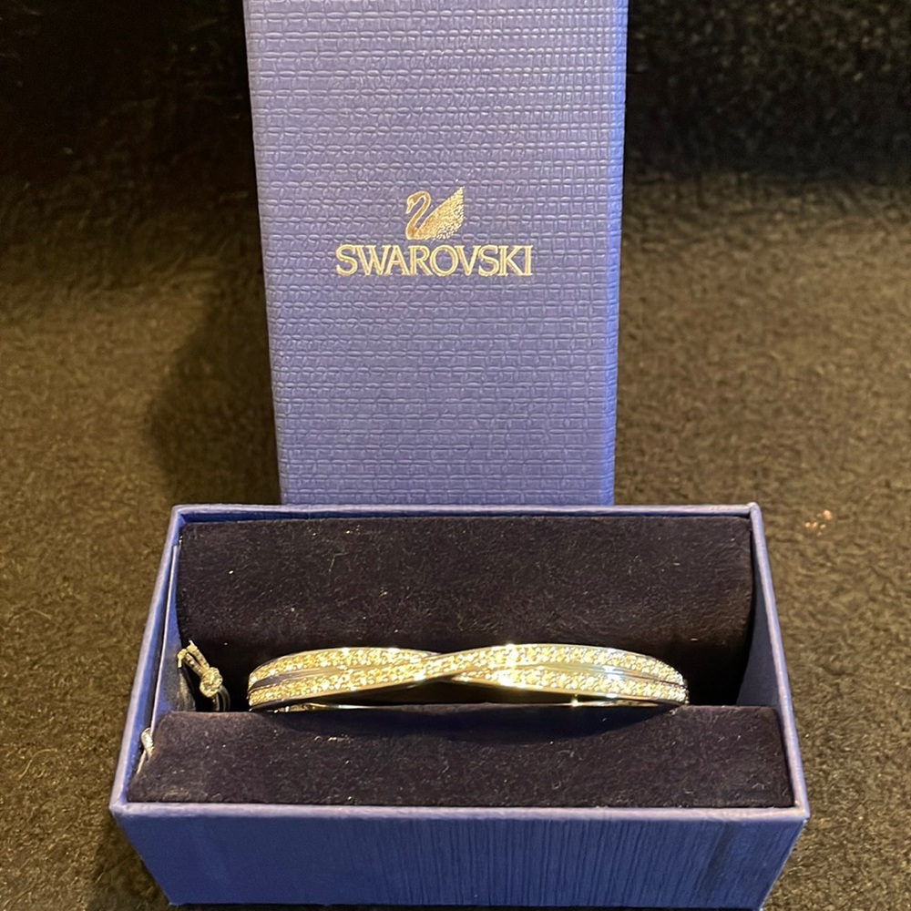 Swarovski crystal bracelet 6cm silver